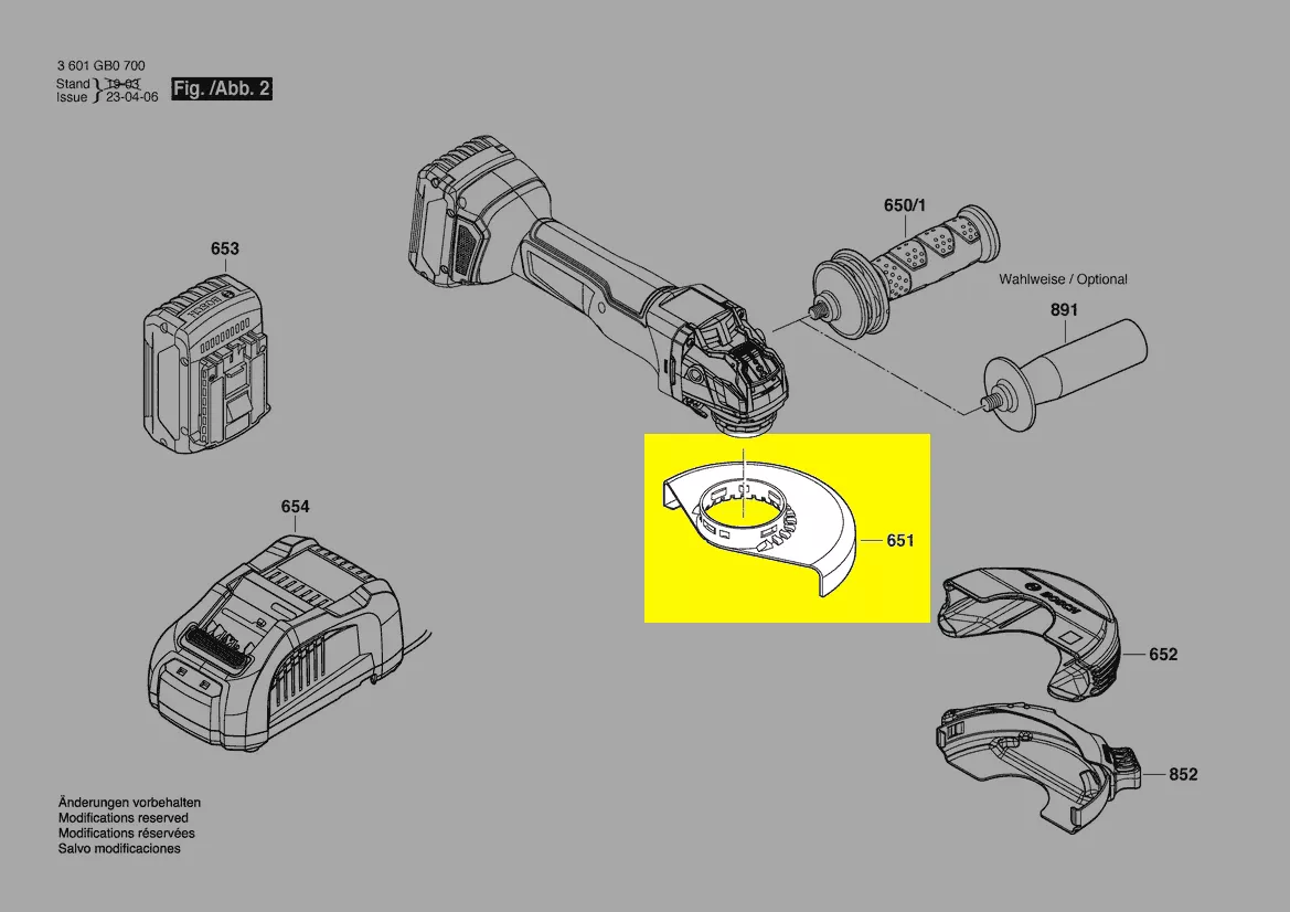 capot de protection meuleuse angulaire GWS 15-125 CIEH BOSCH